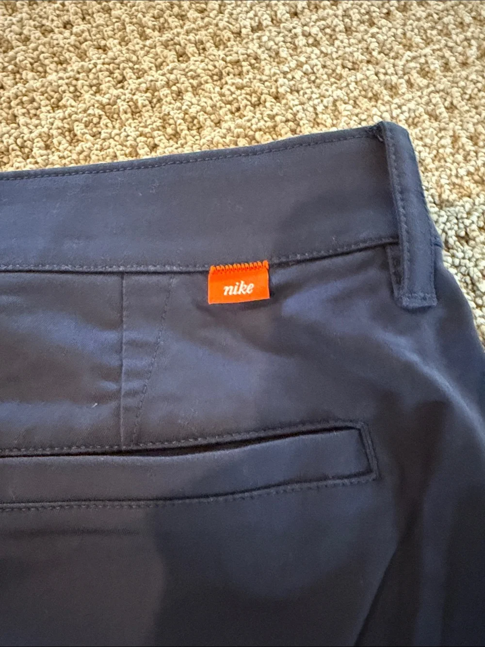 Nike Men's Navy Flat-Front Performance Shorts